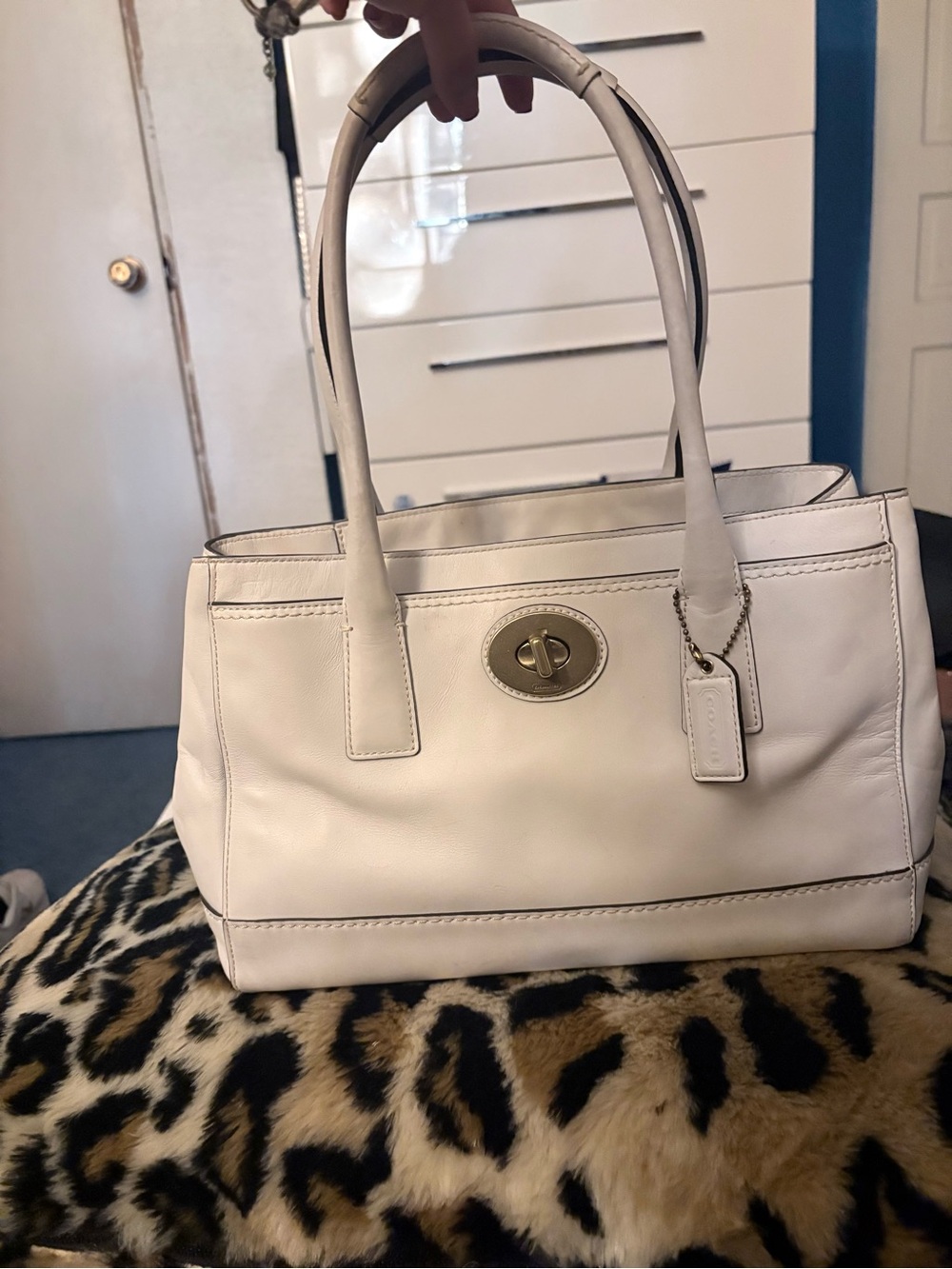 Coach White Madeline Shoulder Bag